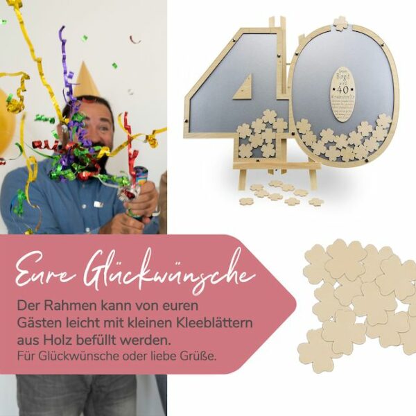 Gästebuch Zahl 40 - silber – Bild 3