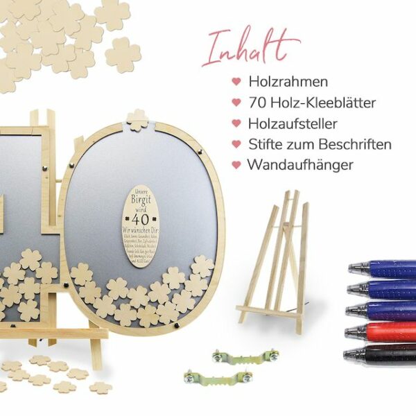 Gästebuch Zahl 40 - silber – Bild 5