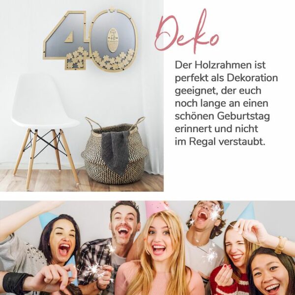 Gästebuch Zahl 40 - silber – Bild 6