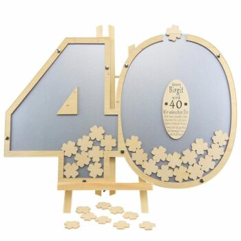 Gästebuch Zahl 40 - silber