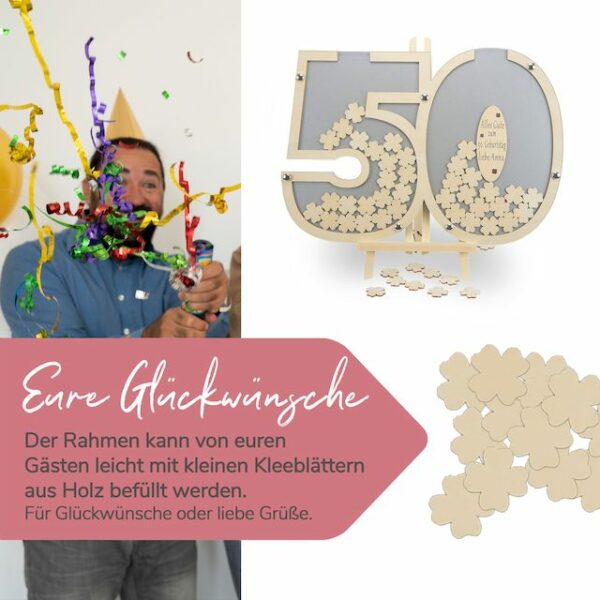 Gästebuch Zahl 50 - silber – Bild 3
