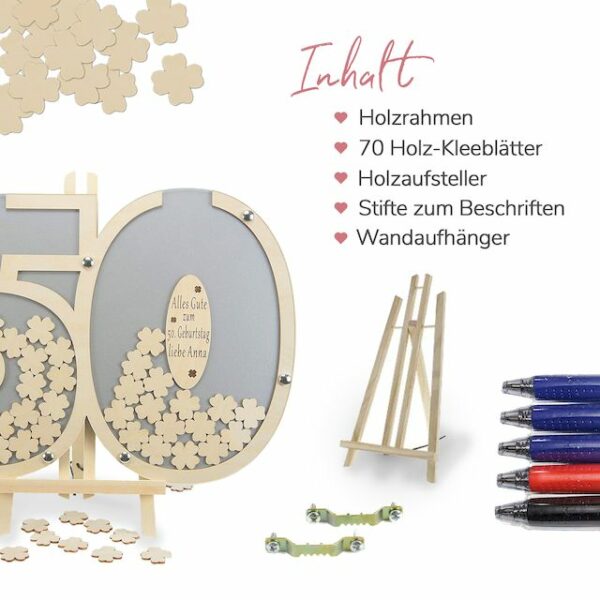 Gästebuch Zahl 50 - silber – Bild 5