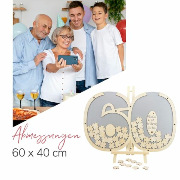 Gästebuch Zahl 60 - silber – Bild 2