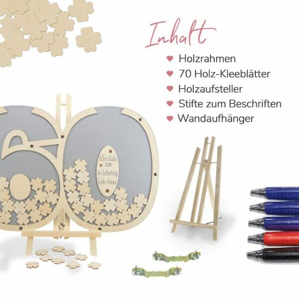 Gästebuch Zahl 60 - silber – Bild 5
