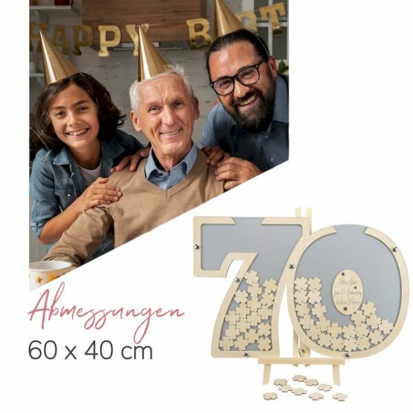 Gästebuch Zahl 70 - silber – Bild 2
