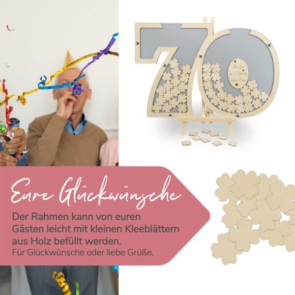 Gästebuch Zahl 70 - silber – Bild 3