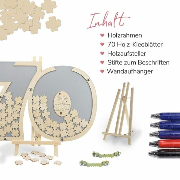 Gästebuch Zahl 70 - silber – Bild 5