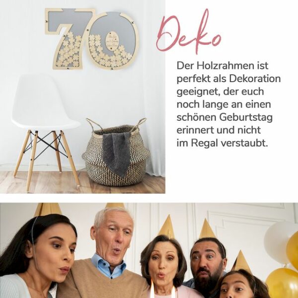 Gästebuch Zahl 70 - silber – Bild 6