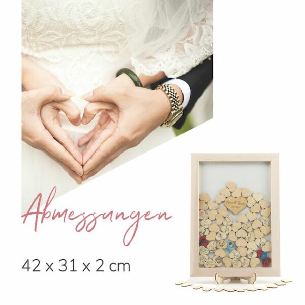 Gästebuch MDF Rahmen - weiß lackiert 31 x 42 – Bild 2