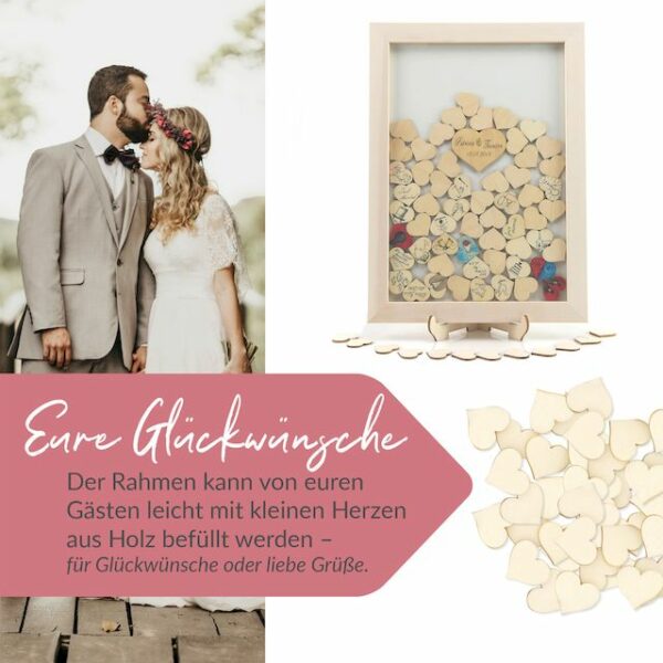 Gästebuch MDF Rahmen - weiß lackiert 31 x 42 – Bild 3