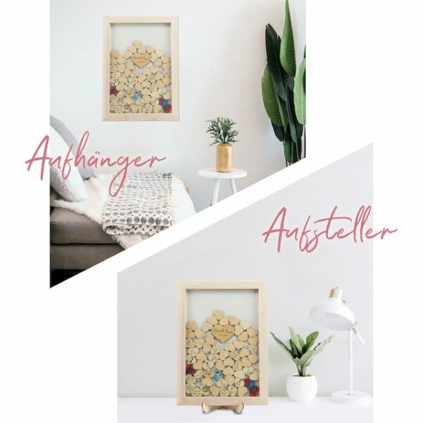 Gästebuch MDF Rahmen - weiß lackiert 31 x 42 – Bild 4