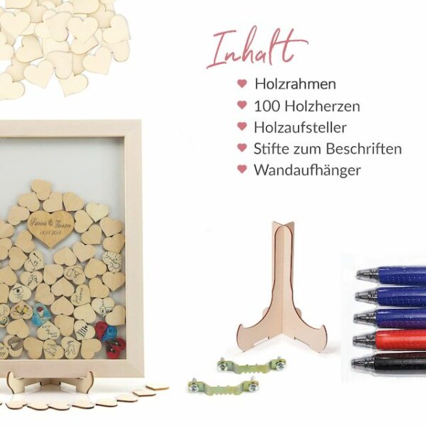 Gästebuch MDF Rahmen - weiß lackiert 31 x 42 – Bild 5