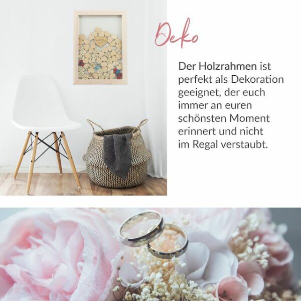 Gästebuch MDF Rahmen - weiß lackiert 31 x 42 – Bild 6