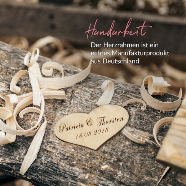 Gästebuch Herz - Weiß - 60 x 50 cm – Bild 8
