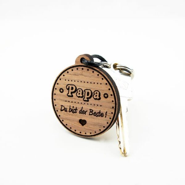 Schlüsselanhänger mit Spruch Papa - Papa ist der Beste